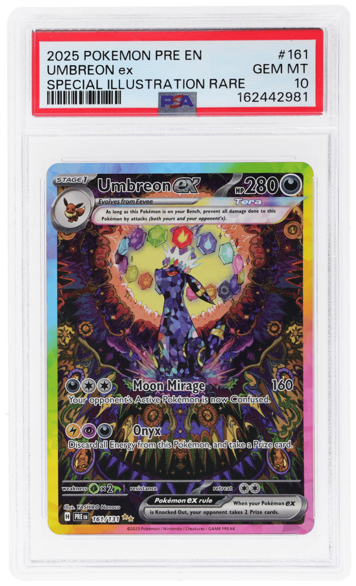 Scarlet and Violet Prismatic Evolutions Special Illustration Rare Umbreon Ex #161
