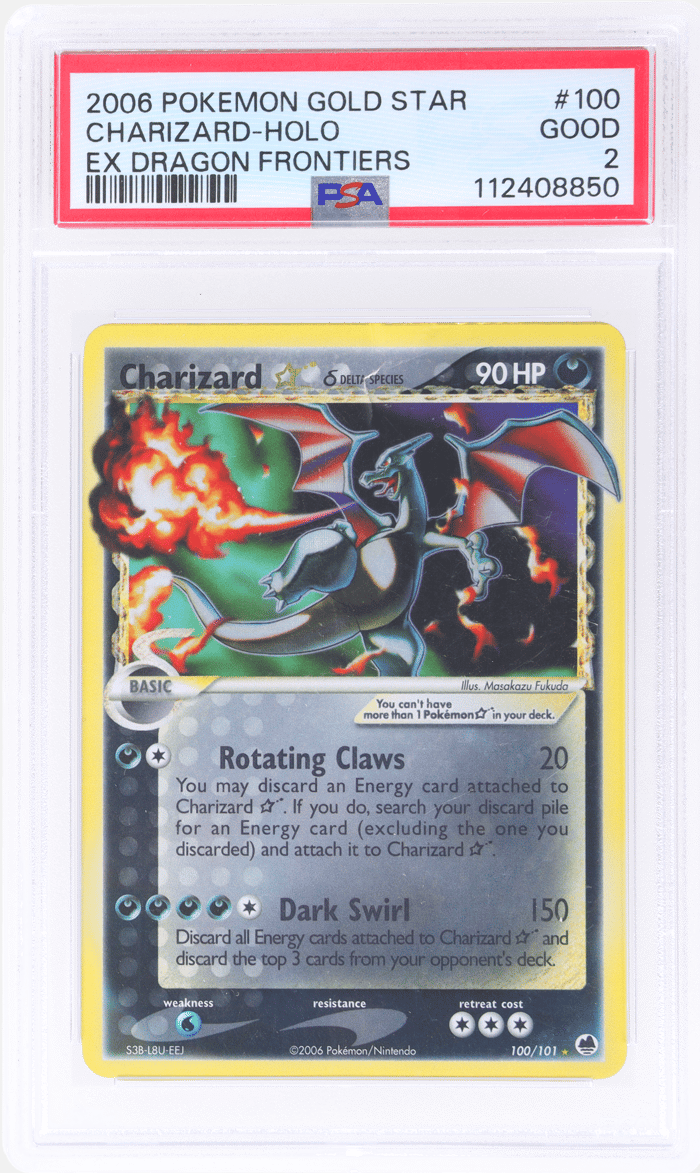 2006 Pokemon Ex Dragon Frontiers Holo Charizard #100