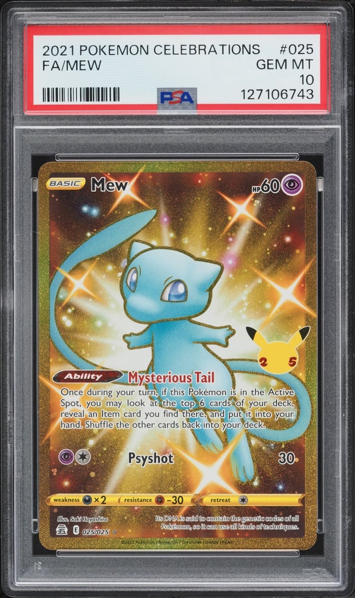 Sword & Shield Celebrations Gold Rare Mew #25