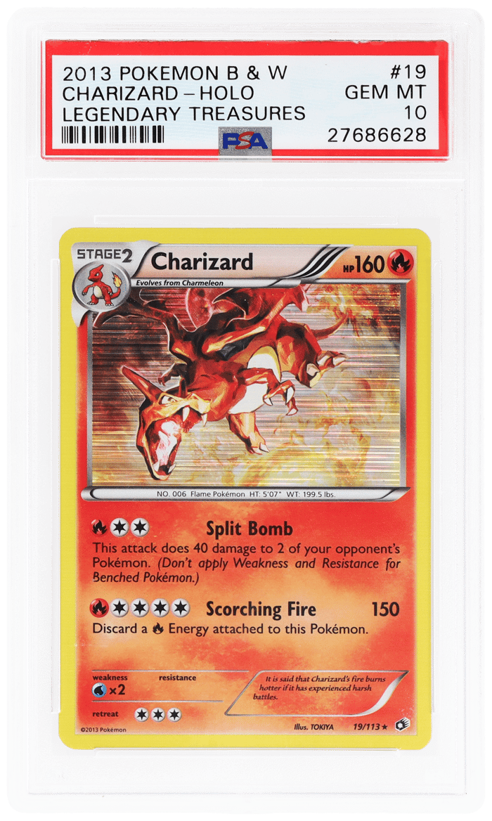 2013 Pokemon Black and White Legendary Treasures Holo Charizard #19