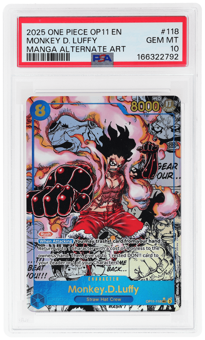 One Piece A Fist of Divine Speed Manga Alternate Art Monkey D. Luffy #OP11-118