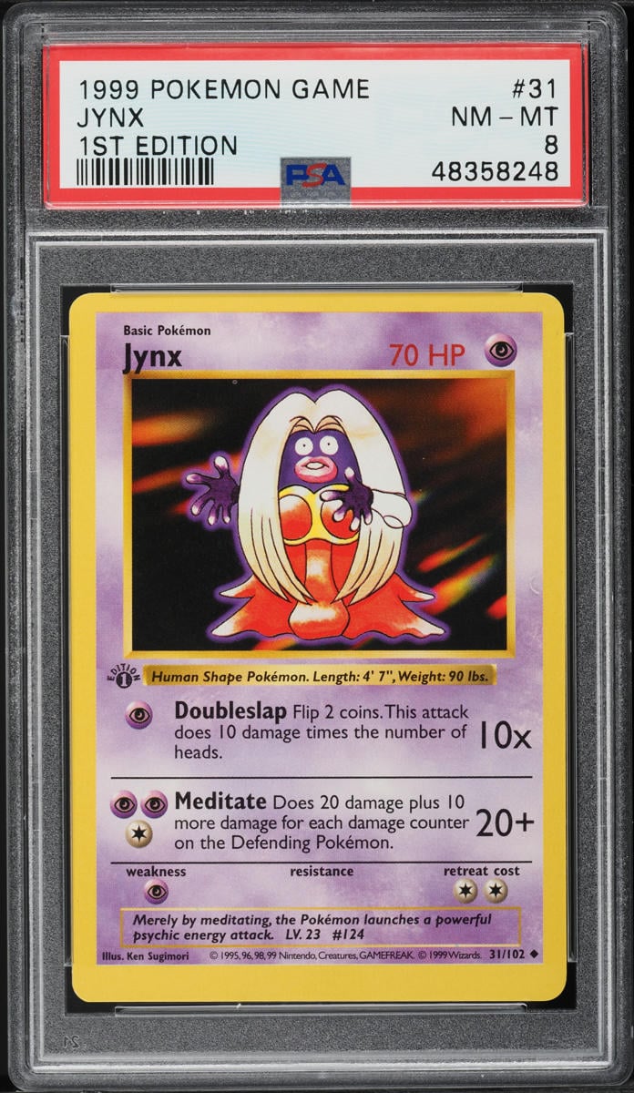 1999 Pokemon Base Set Shadowless 1st Edition Jynx #31