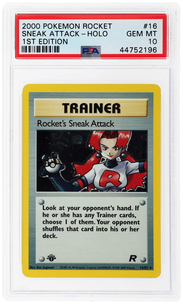 2000 Pokemon Team Rocket 1st Edition Holo Sneak Attack #16