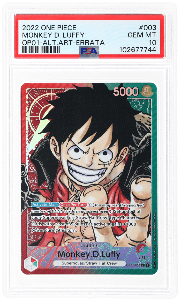 One Piece Romance Dawn Alternate Art Errata Monkey D. Luffy #OP01003
