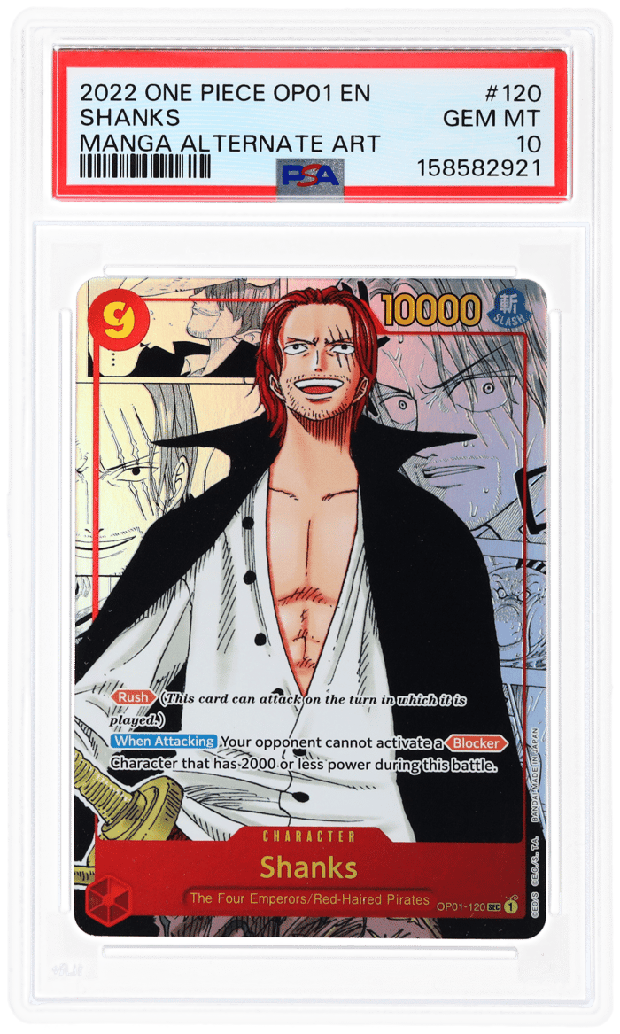 One Piece Romance Dawn Manga Alternate Art Shanks #OP01-120