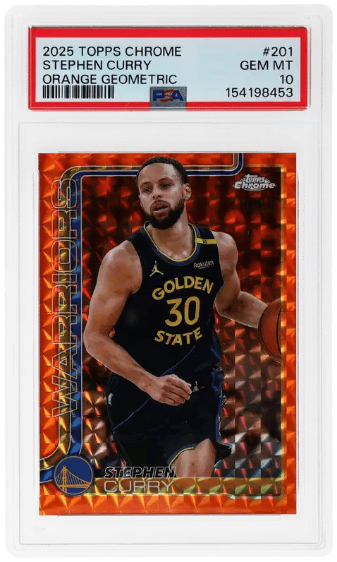 Topps Chrome Orange Geometric Stephen Curry