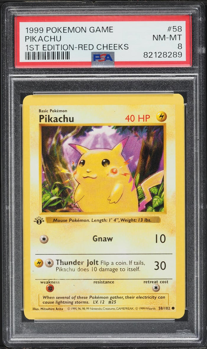 Base Set Red Cheeks Pikachu #58