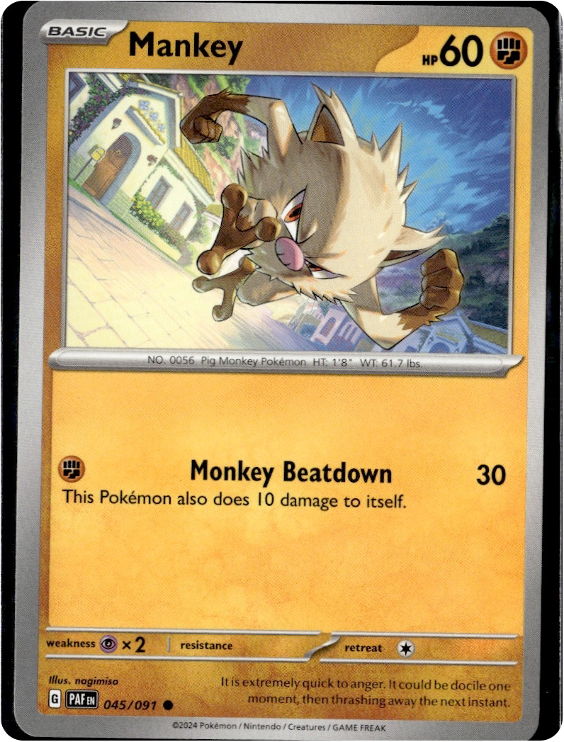 2024 Mankey #45 Paldean Fates