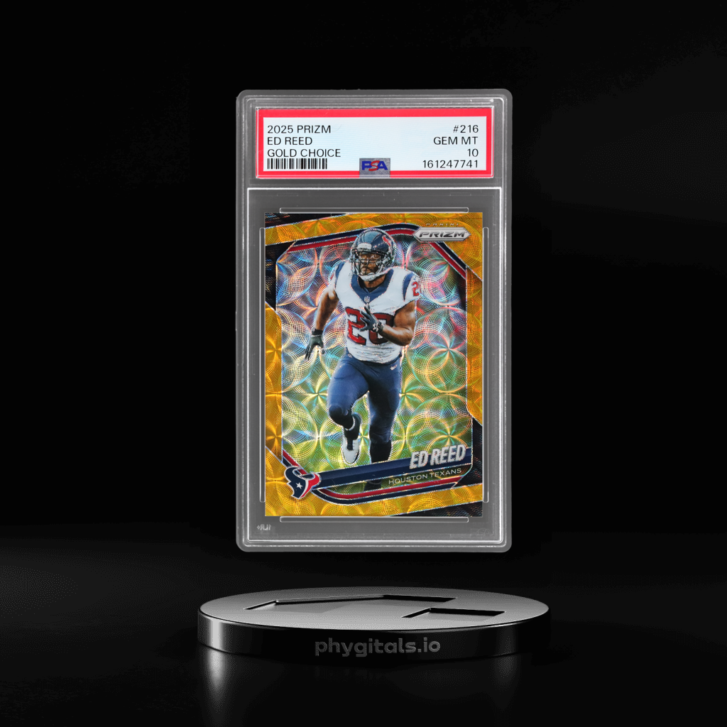 Choice Gold Prizm Ed Reed card artwork