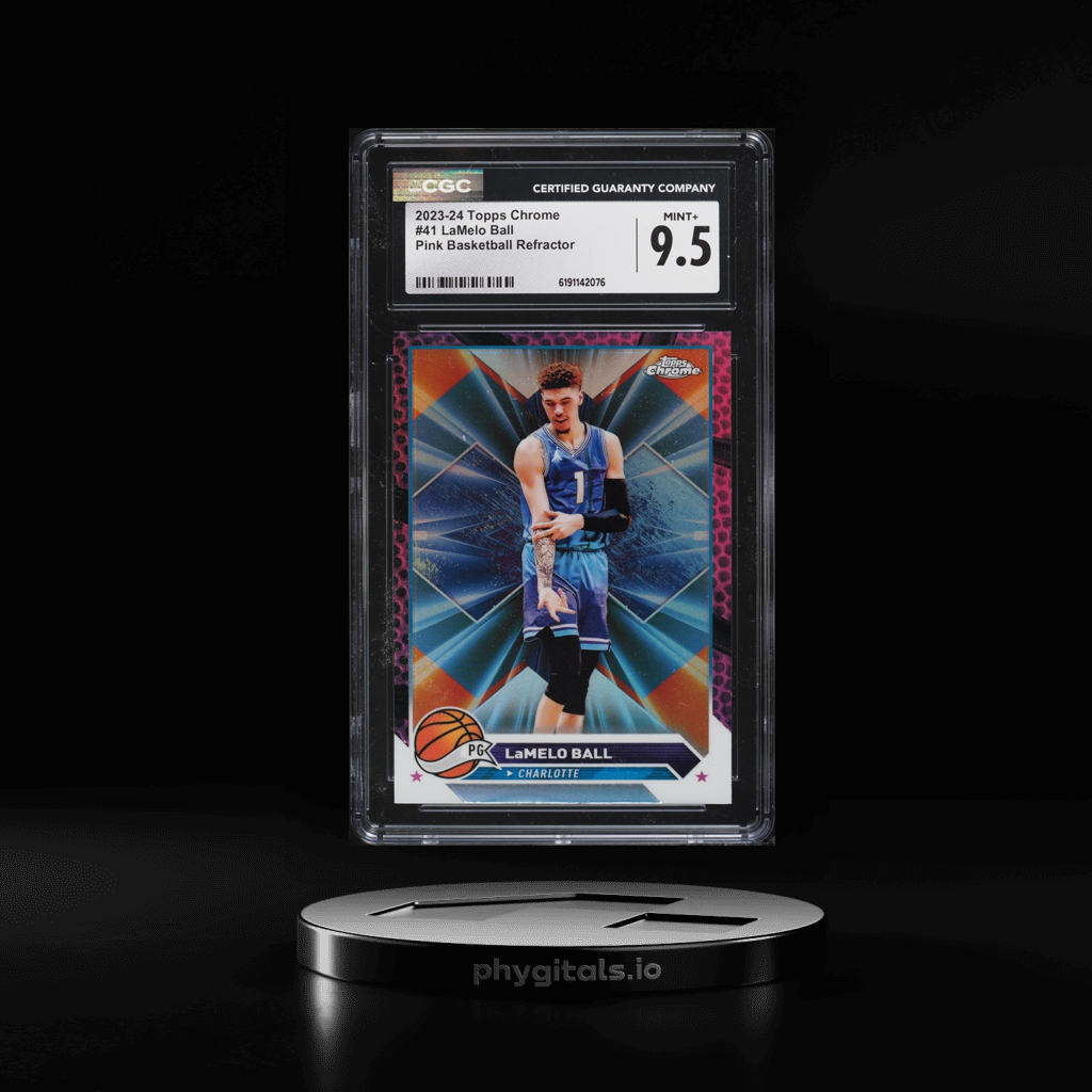 Pink Basketball Refractor LaMelo Ball card artwork