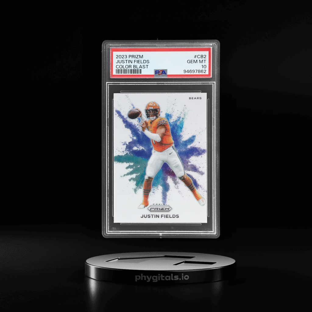 Color Blast Justin Fields card artwork