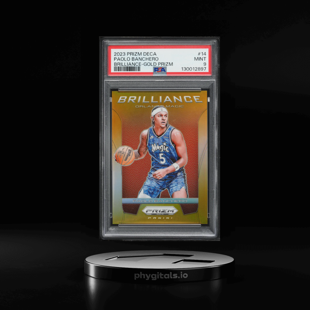 Deca Brilliance Gold Prizm Paolo Banchero card artwork