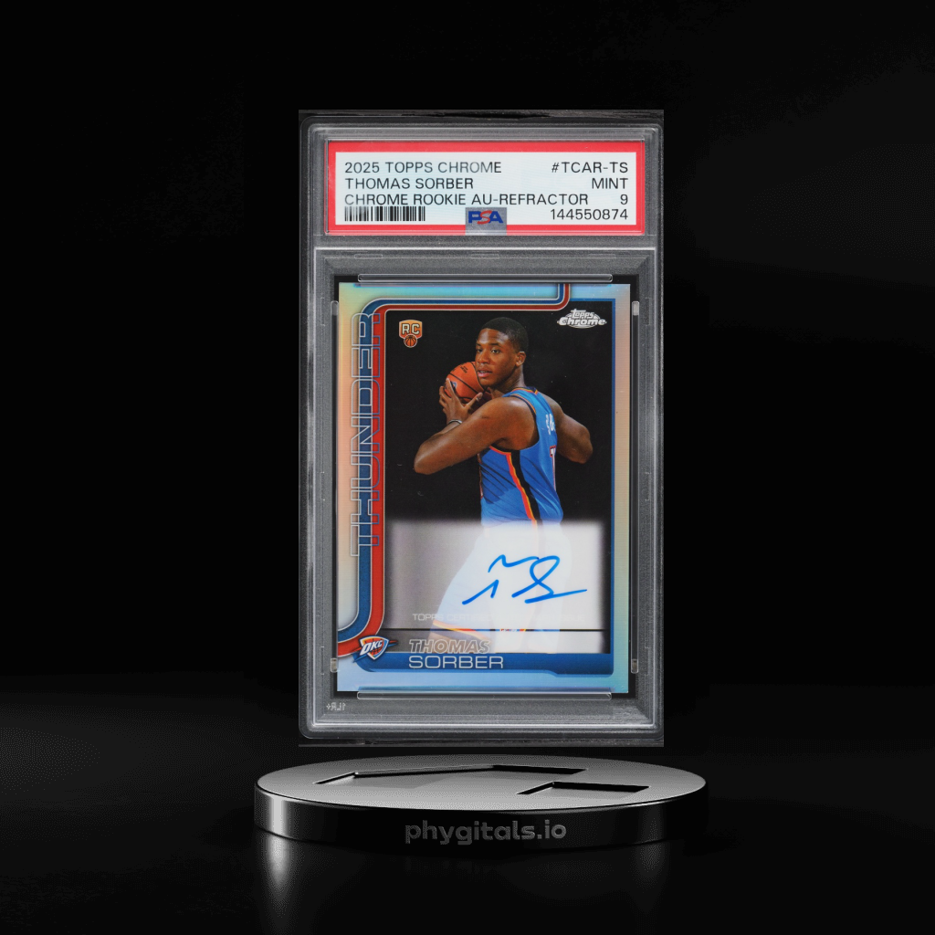 Refractor Thomas Sorber ROOKIE AUTO card artwork