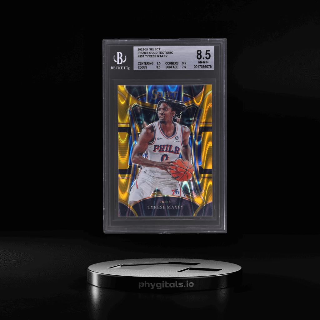 Mezzanine Gold Tectonic Tyrese Maxey card artwork