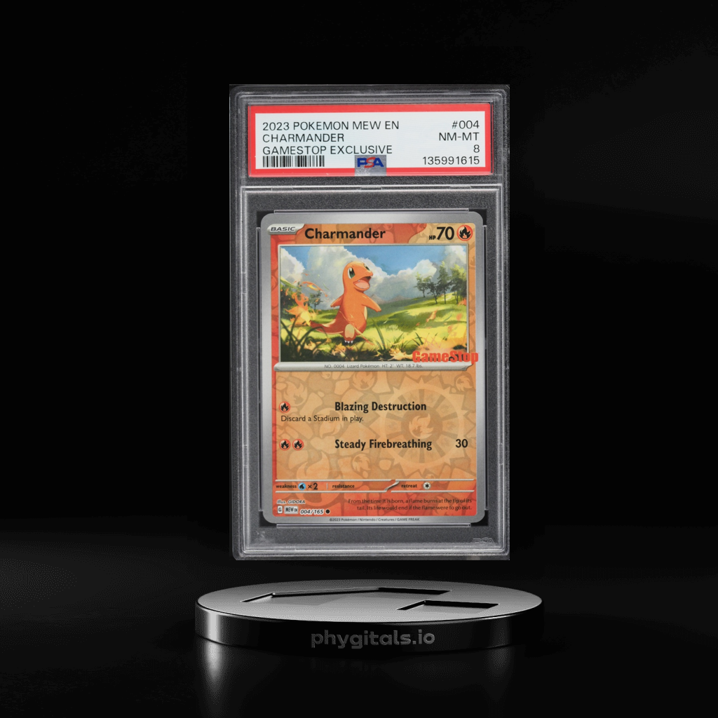 Gamestop Exclusive Charmander card artwork