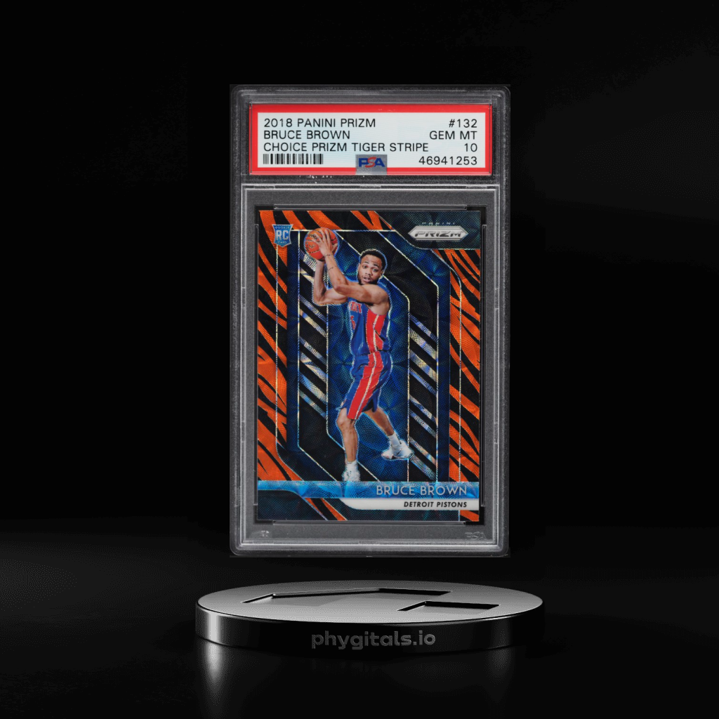 Choice Tiger Stripe Prizms Bruce Brown card artwork