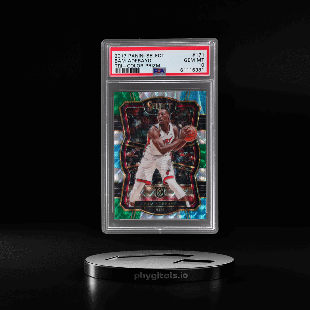 Premier Level Tri Color Prizm Bam Adebayo card artwork