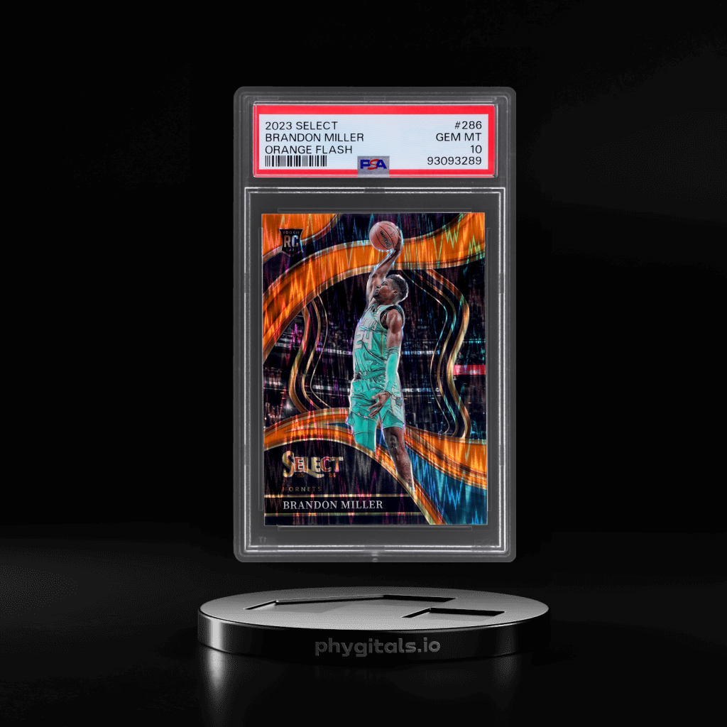 Courtside Orange Flash Prizm Brandon Miller card artwork