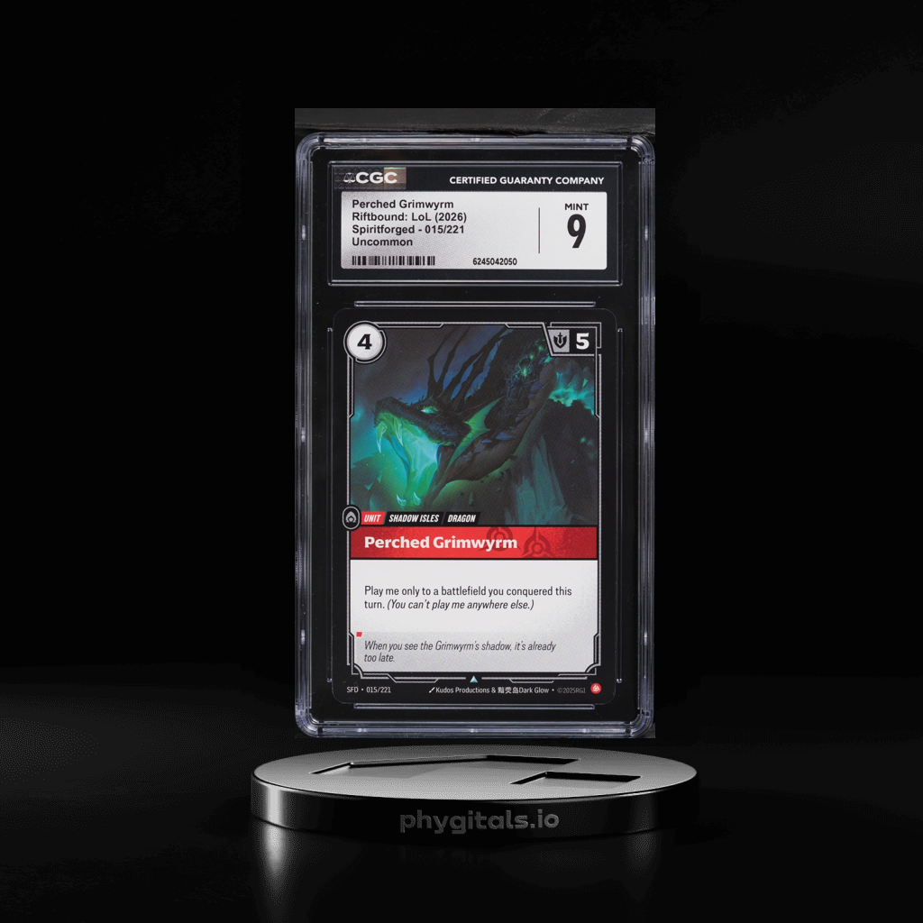 Perched Grimwyrm card artwork