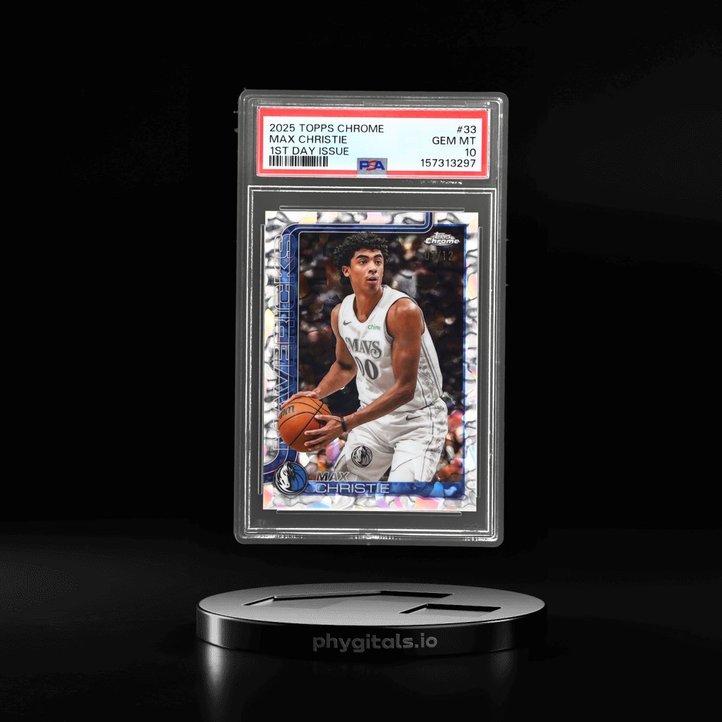 1st Day Issue Max Christie card artwork