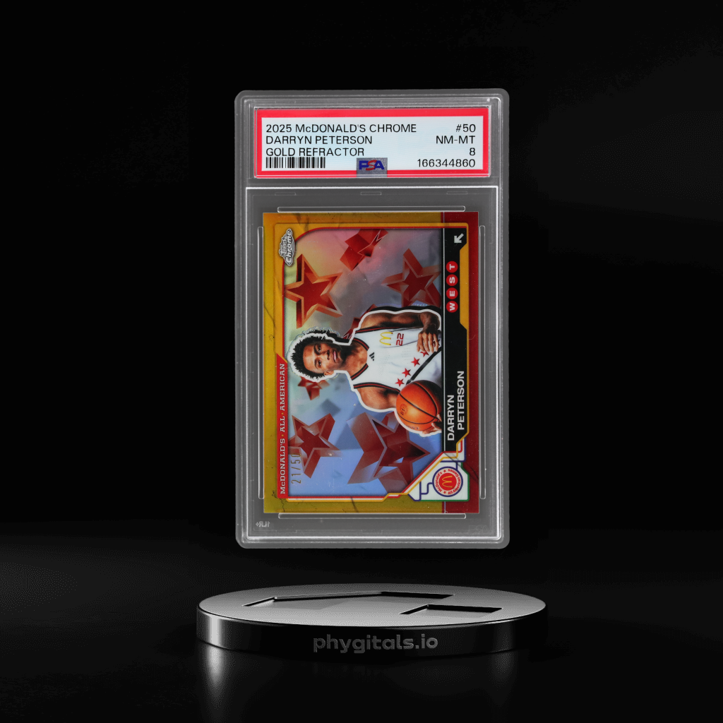 Mcdonald's All American Gold Refractors Darryn Peterson card artwork
