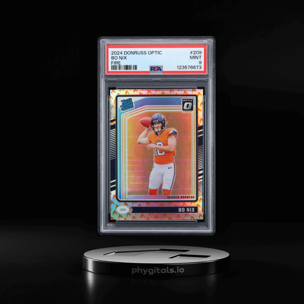 Fire Prizm Bo Nix card artwork
