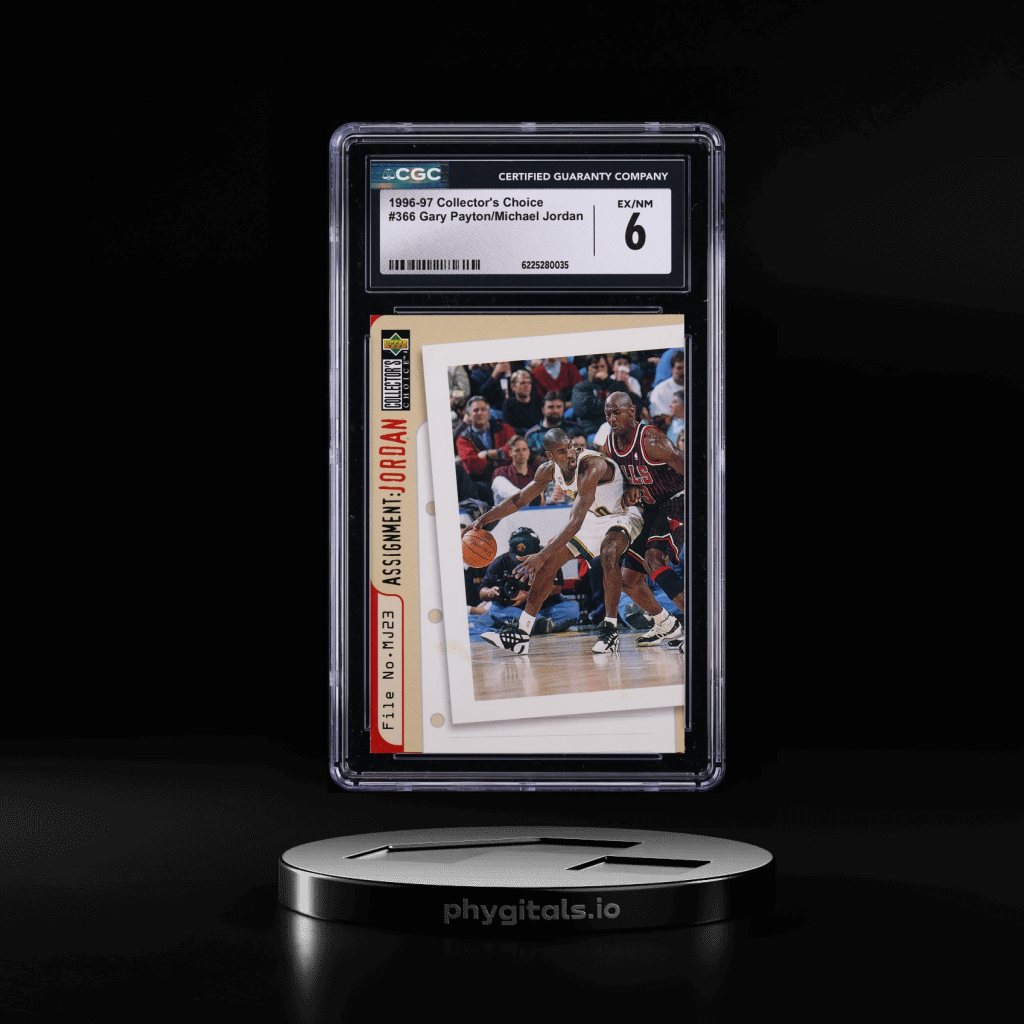 Basketball Gary Payton Michael Jordan card artwork