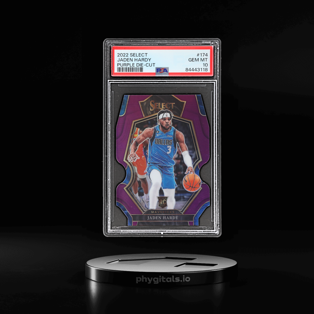 Premier Level Die Cut Purple Prizm Jaden Hardy card artwork