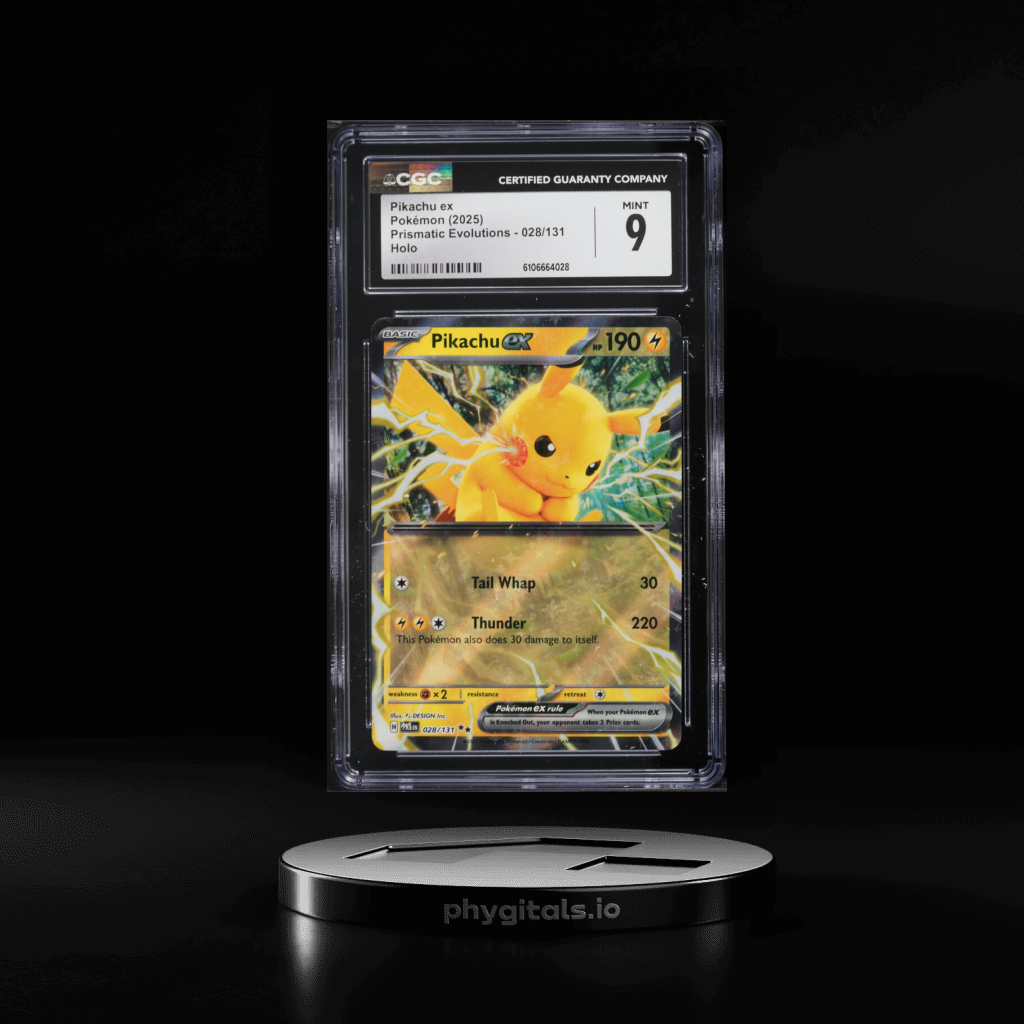 Pikachu ex card artwork