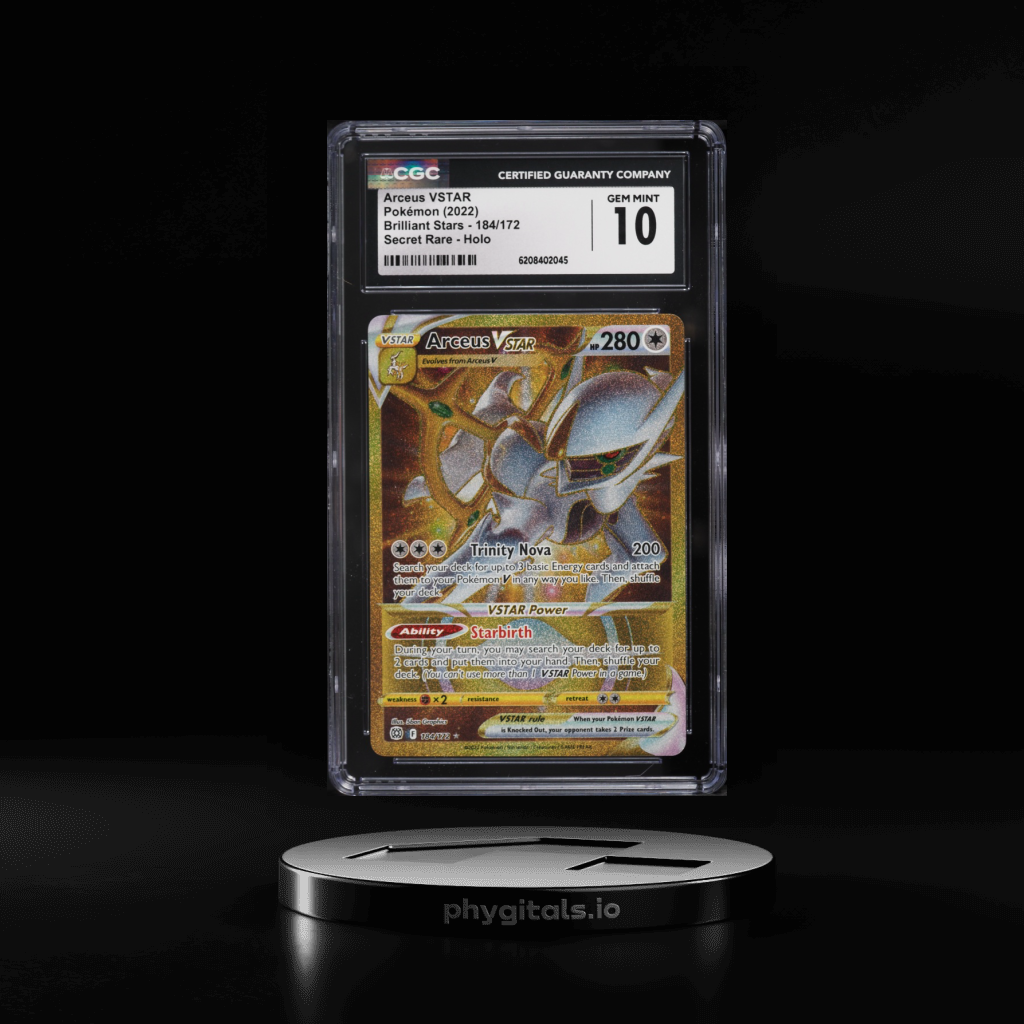 2022 Pokemon Sword & Shield Brilliant Stars Gold Rare Arceus Vstar CGC 10
