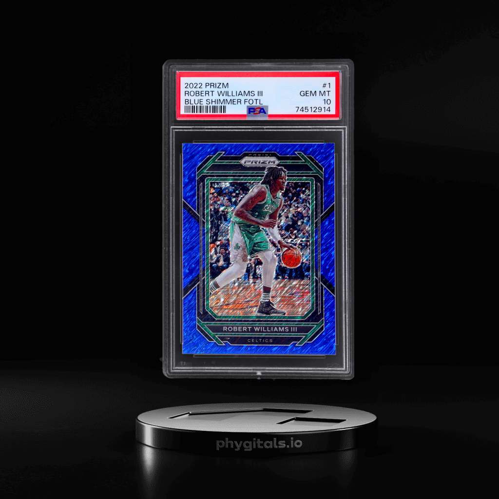 Blue Shimmer Fotl Prizm Robert Williams III card artwork
