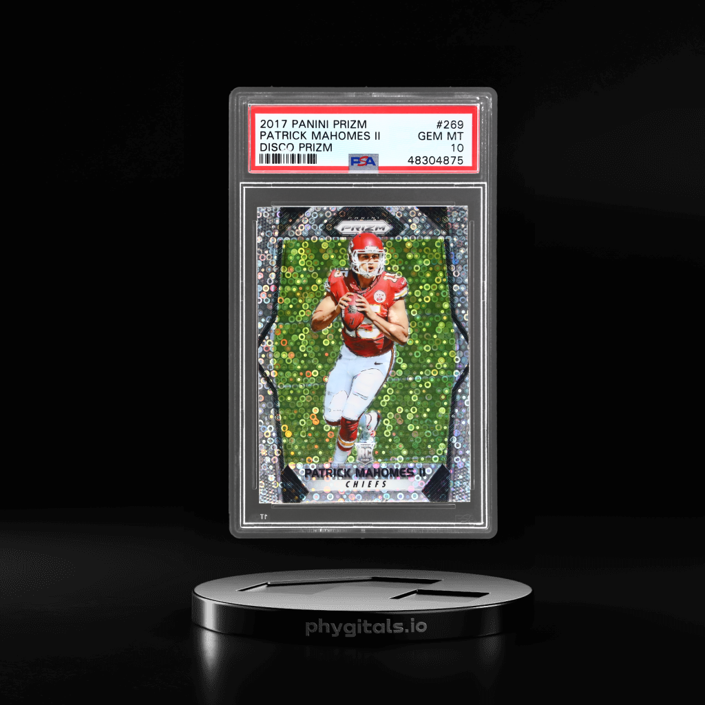 Disco Prizm Patrick Mahomes II card artwork