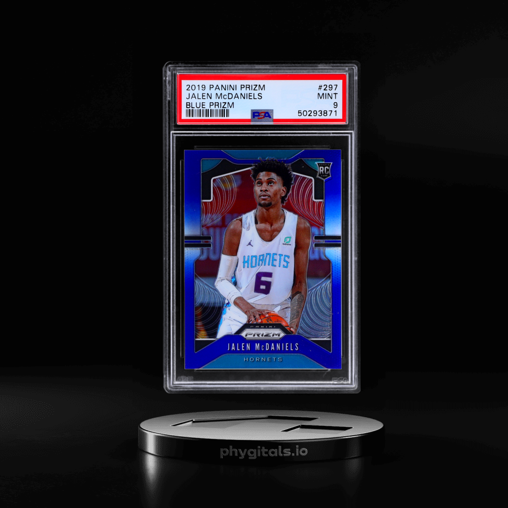 Blue Prizm Jalen Mcdaniels card artwork