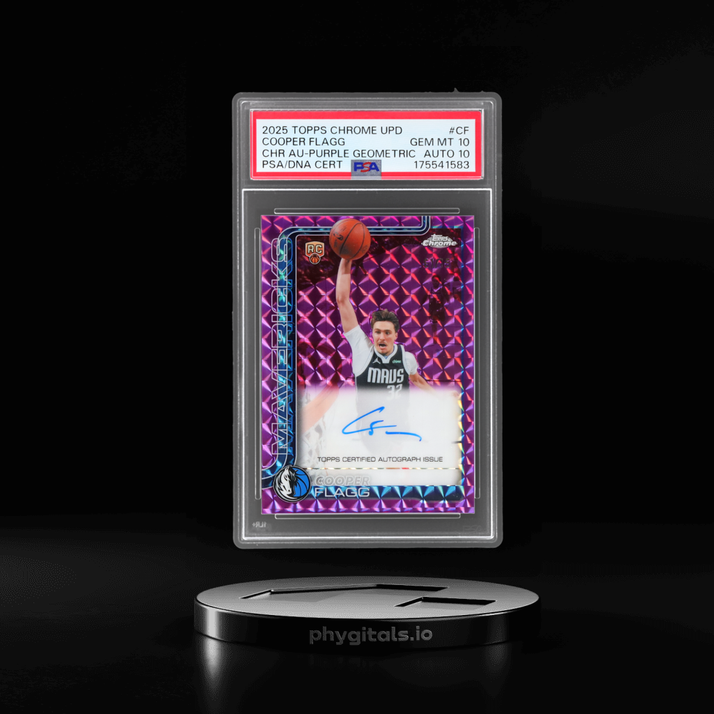 Update Autograph Purple Geometric Refractor Cooper Flagg card artwork
