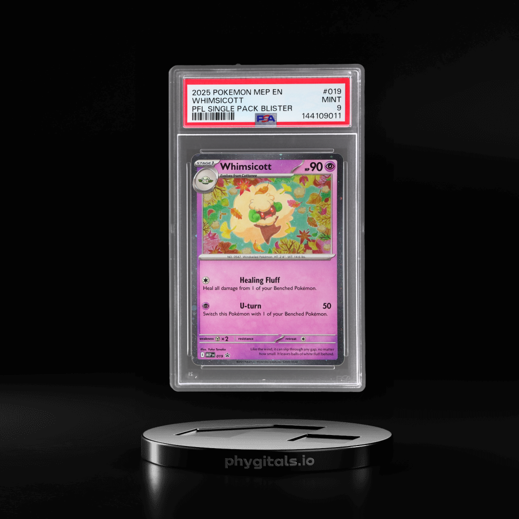 Phantasmal Flames Mega Evolution Single Pack Blister Whimsicott card artwork